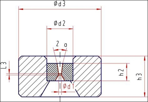 Round Shaped Tungsten Carbide Die For Wire Drawing High Tunghness