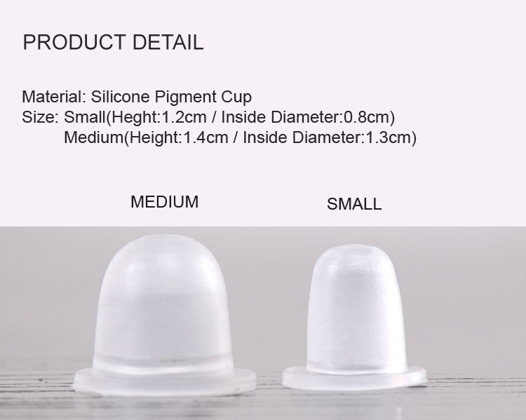 Transparent Silicone Pigment Microblading Eyelash Grafting Ink Ring Cup