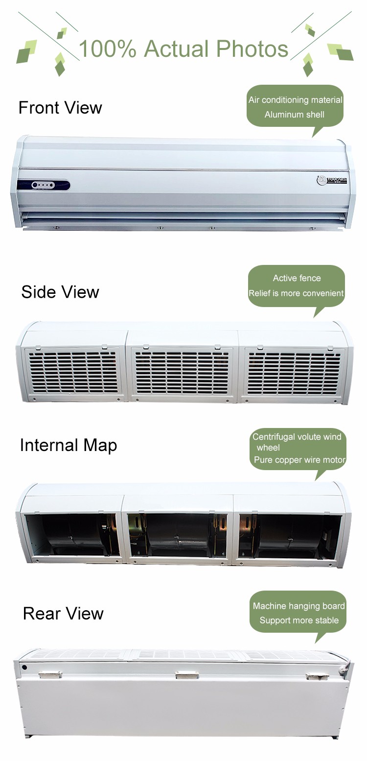 50Hz Frequency and 60dB Noise Industrial Air Curtain for Doors Sold Directly by 2020