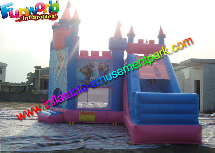 Frozen Princess Inflatable Bouncer Castle , Princess Jumping House For Kids