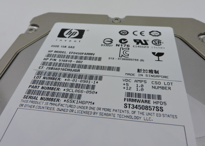 Small Size HP Hard Disk 652615-B21 653951-001 450GB SAS G8 1 Year Warranty