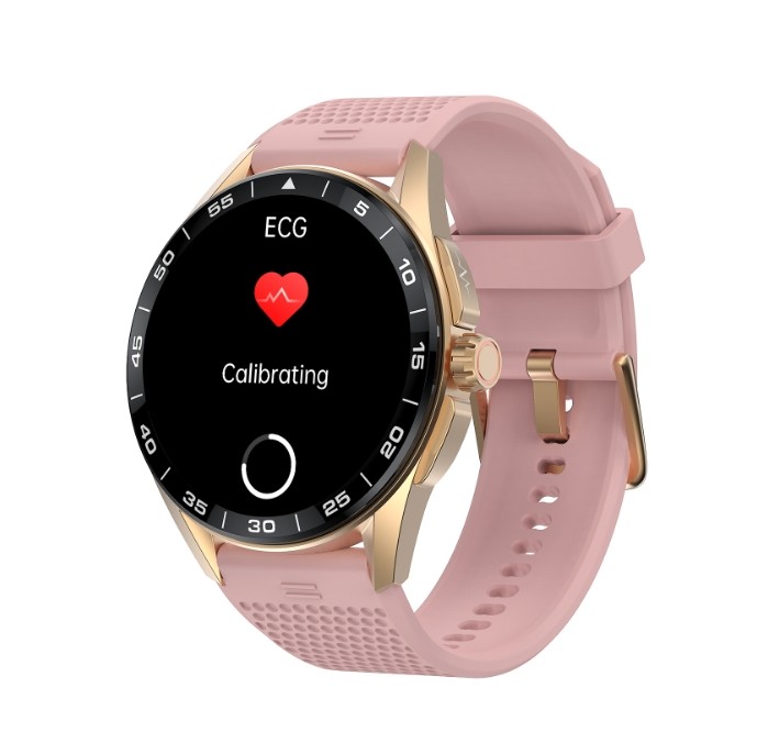 1.43'' Smart Watch Circle Shape Android Ip68 Ecg Body Temperature Advanced Chipset