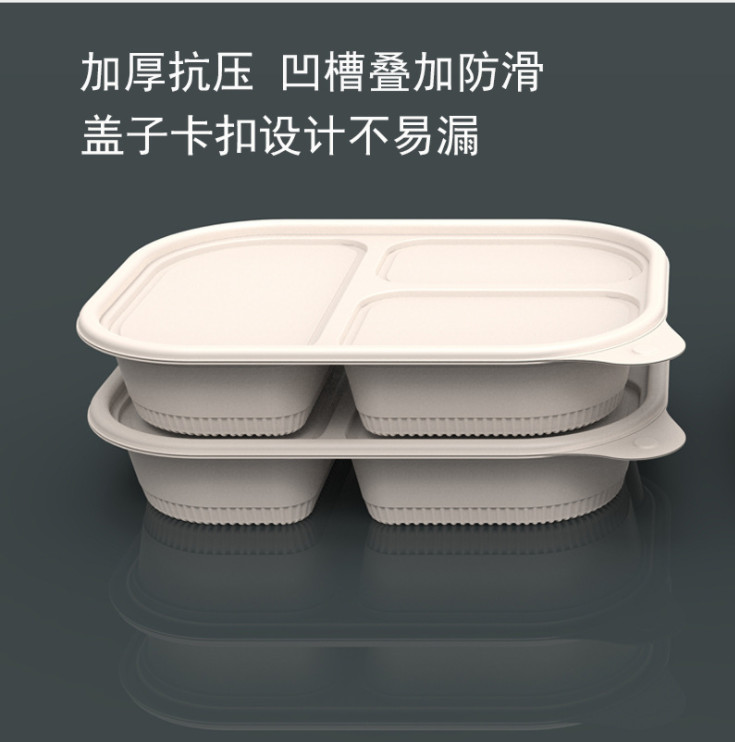 Disposable Degradable Cornstarch Irregular Four Compartment Food Containers