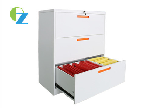 H1030mm Steel Office Lockers 3 Drawer Lateral File Cabinet Metal Rustproof