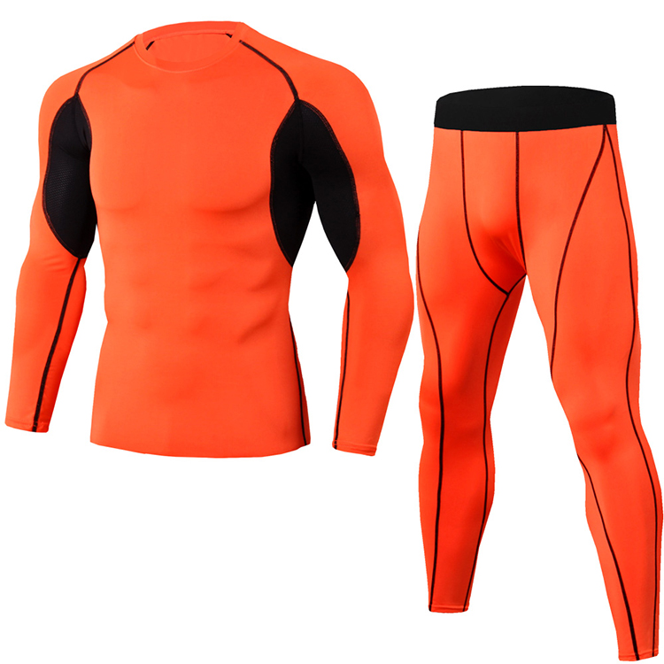 Quick Dry Breathable Compression Running Rash Set Men Gym Wear