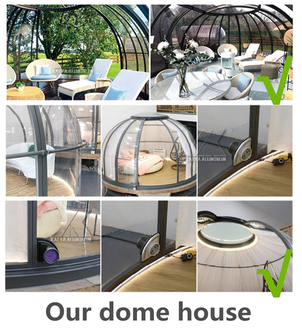 4.5mX6m Transparent Dome Glamping Tent For Outdoor Entertainment