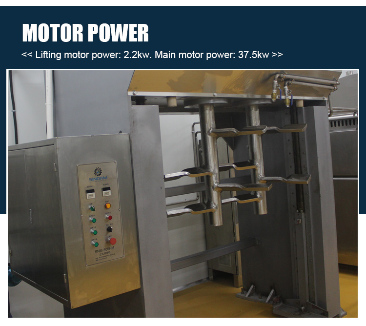 High Production 10-40Rpm 600Kg Per Batch Professional Electric Dough Mixing Machine Vertical Industrial Bread Dough Mixer
