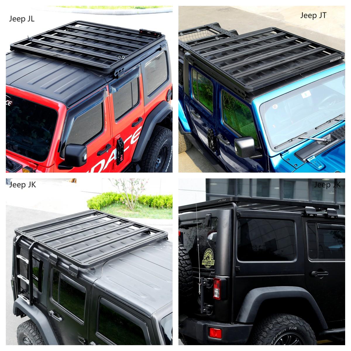 Easy Installation Aluminium Car Roof Racks for Jeep Wrangler JT JK JL 100% Inspection