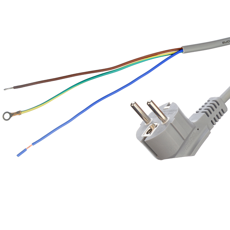 Cable Specification H05VV-F/H05RN-F 3x0.75-1.5MM2 VDE Standard Power Cable Grey or Customized for AC Computer Power Cord