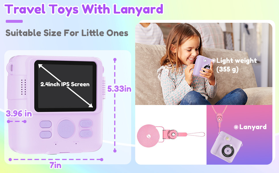 Children Sticker Mini Inkless Printer Instant Camera Portable 57X25mm