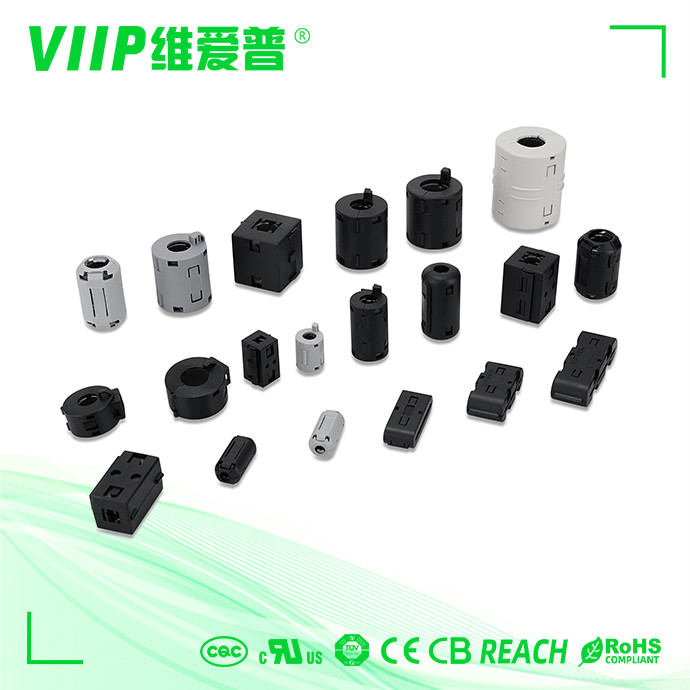 Black Speaker Mouse Cable Ferrite Choke Clip On Rohs Reach