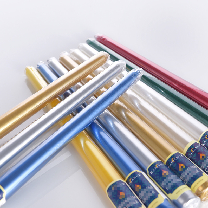 Multicolor Paraffin Wax Taper Candles Dinner Dripless 10 Inch