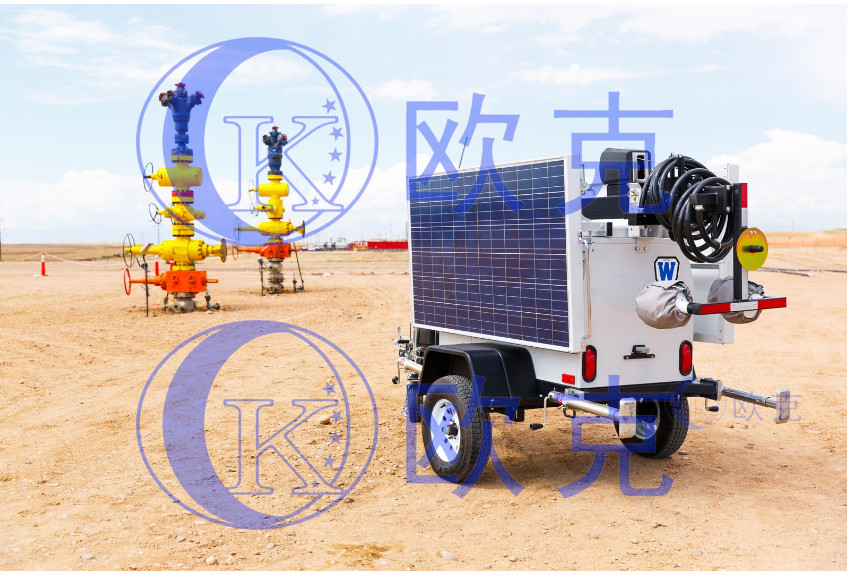 Emergency Rescue Mobile Sentry Security Trailer Self Locking IP65 With 6x200w LED Lamps