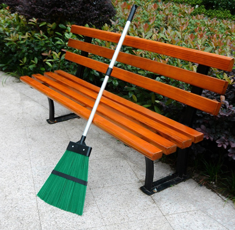 Garden Courtyard Broom For Sanitation And Cleaning Aluminum Telescopic For Outdoor Floor Sweeping