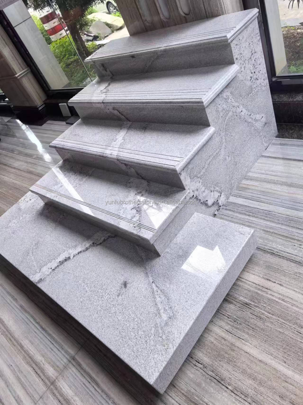 Modern Calacatta White Granite Slabs for Interior Stair Stepping and Wall Design