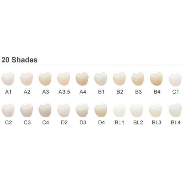 Alpha+ Dental Zirconia Block Full Arch All Around 800 Mpa Strength