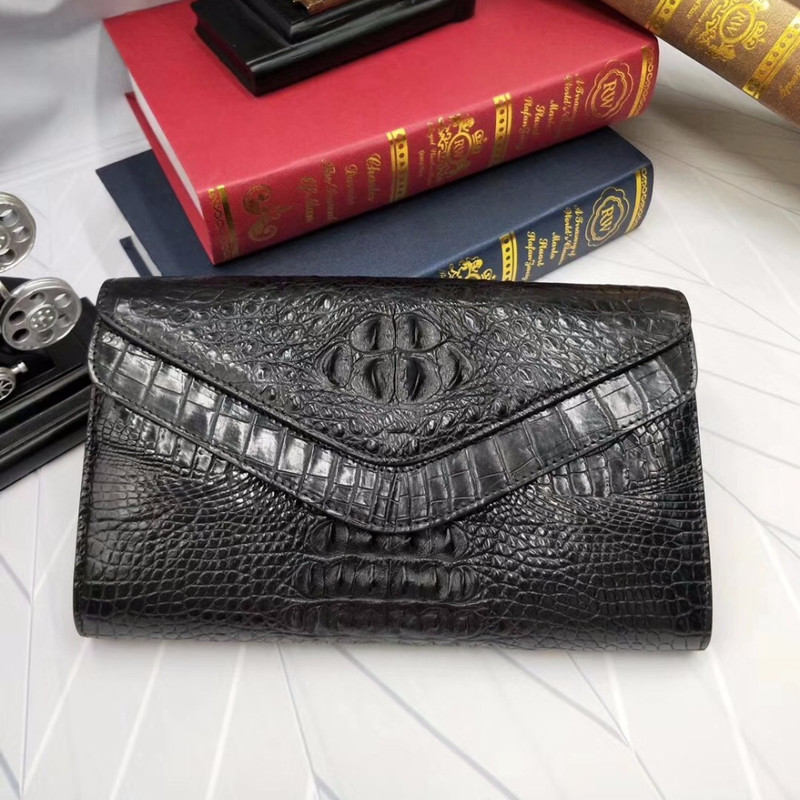 Fashion Genuine Crocodile Skin Female Women Small Envelop Purse Real Alligator Leather Ladies Single Cross Shoulder Bag