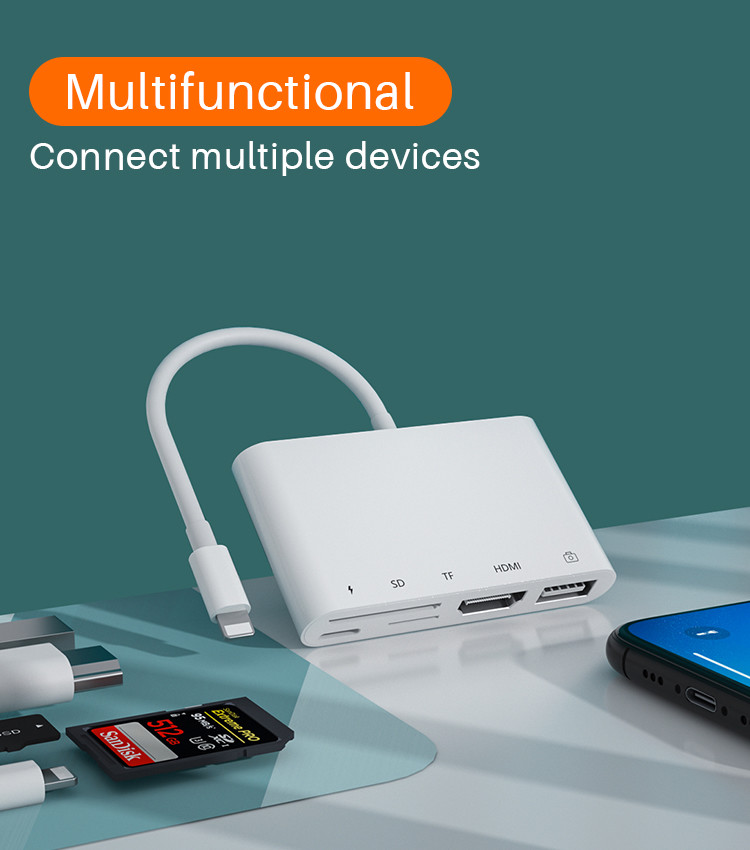 5 In 1 0.5M OEM USB OTG Cable Adapter Plug Playing