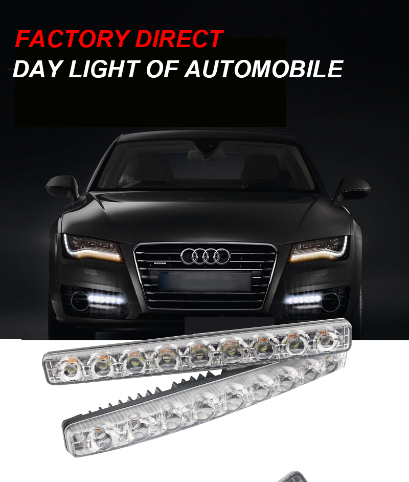 Aluminium Automobile Drl Car Headlight Led Tube Strip Two Color With ABS Lens