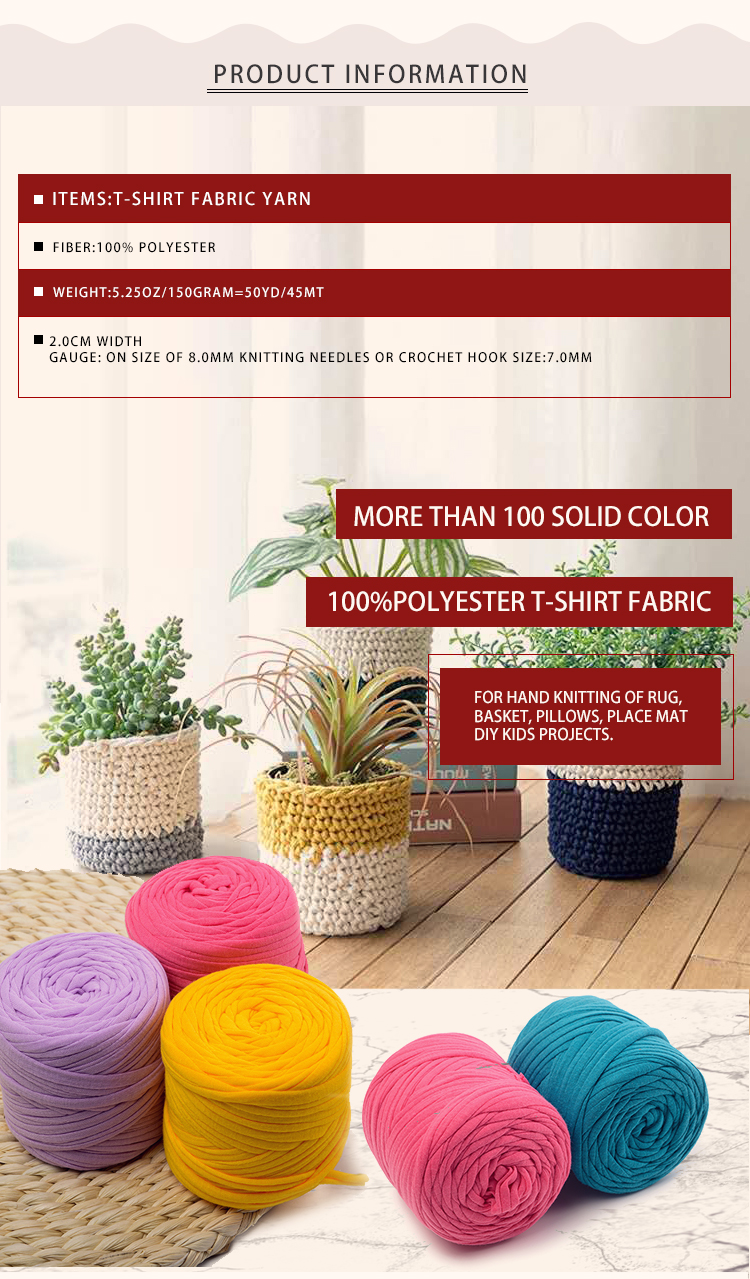 professional fancy free samples tshirt yarn crochet hand knitting yarn