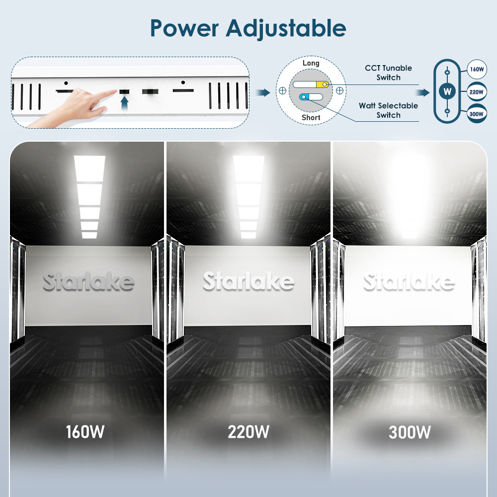 80-400W Linear High Bay LED Lights With Motion Sensor For Shop Factories 5 Year Warrant