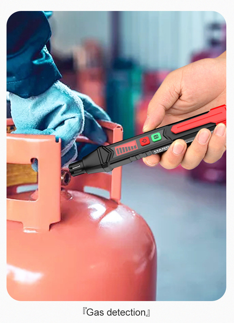 HT60 Gas Leak Detector Combustible Gas Detector Sound & Screen Alarm For Natural Methane