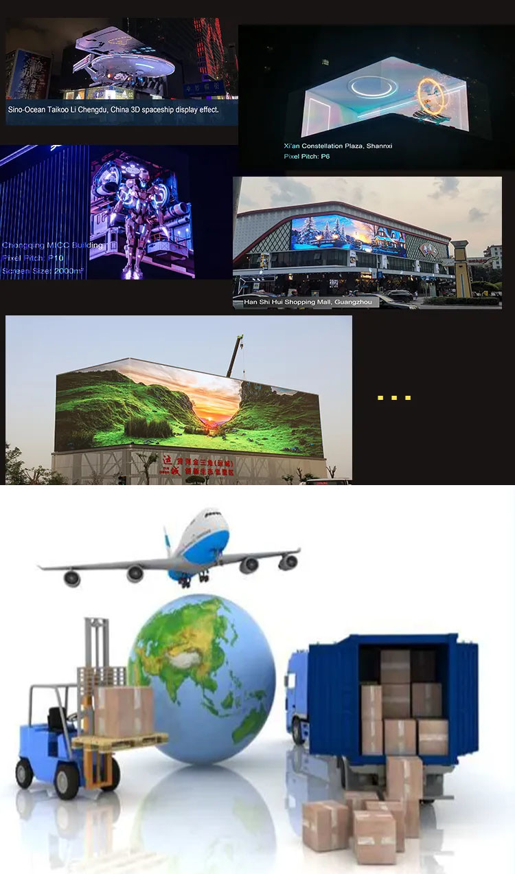 3D P8 Outdoor Led Display Screen Commercial Advertising Billboard