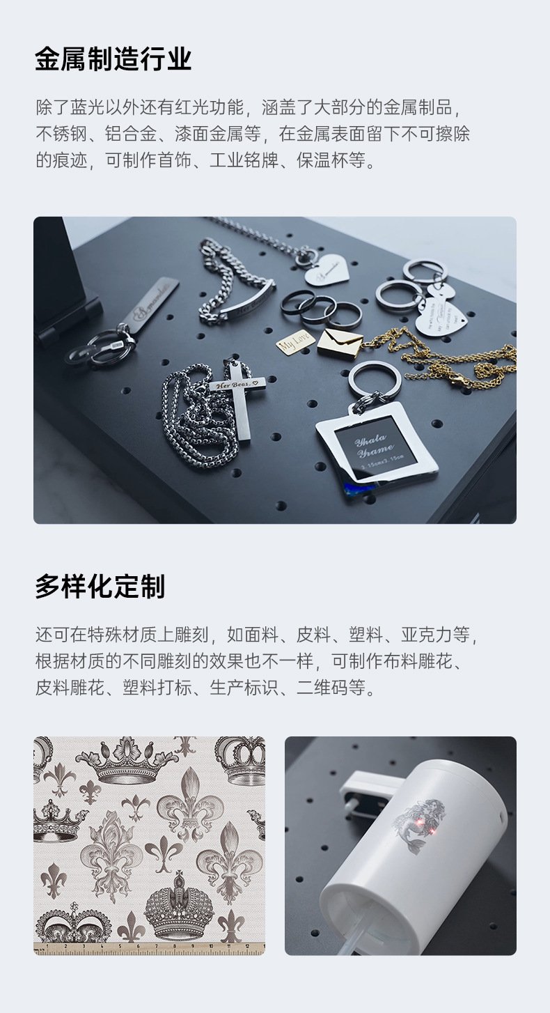 70*70mm Carving Range Laser Engraver for M4 Mini Machine in Japanese/English/Chinese