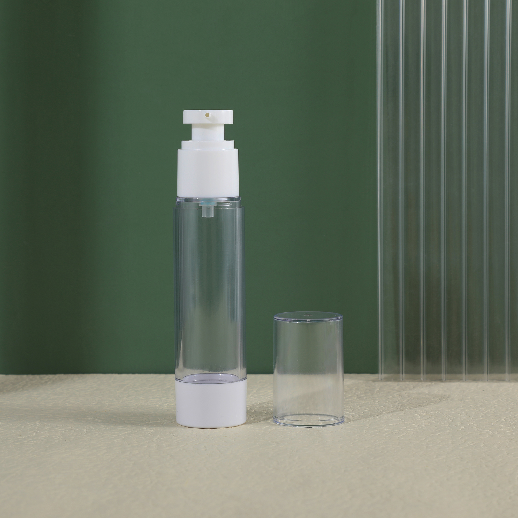 1oz 2oz 3oz 4oz 80ml 100ml 120ml Refillable Airless Lotion Pump Bottle featuring Customized Colors and Frosted Finish