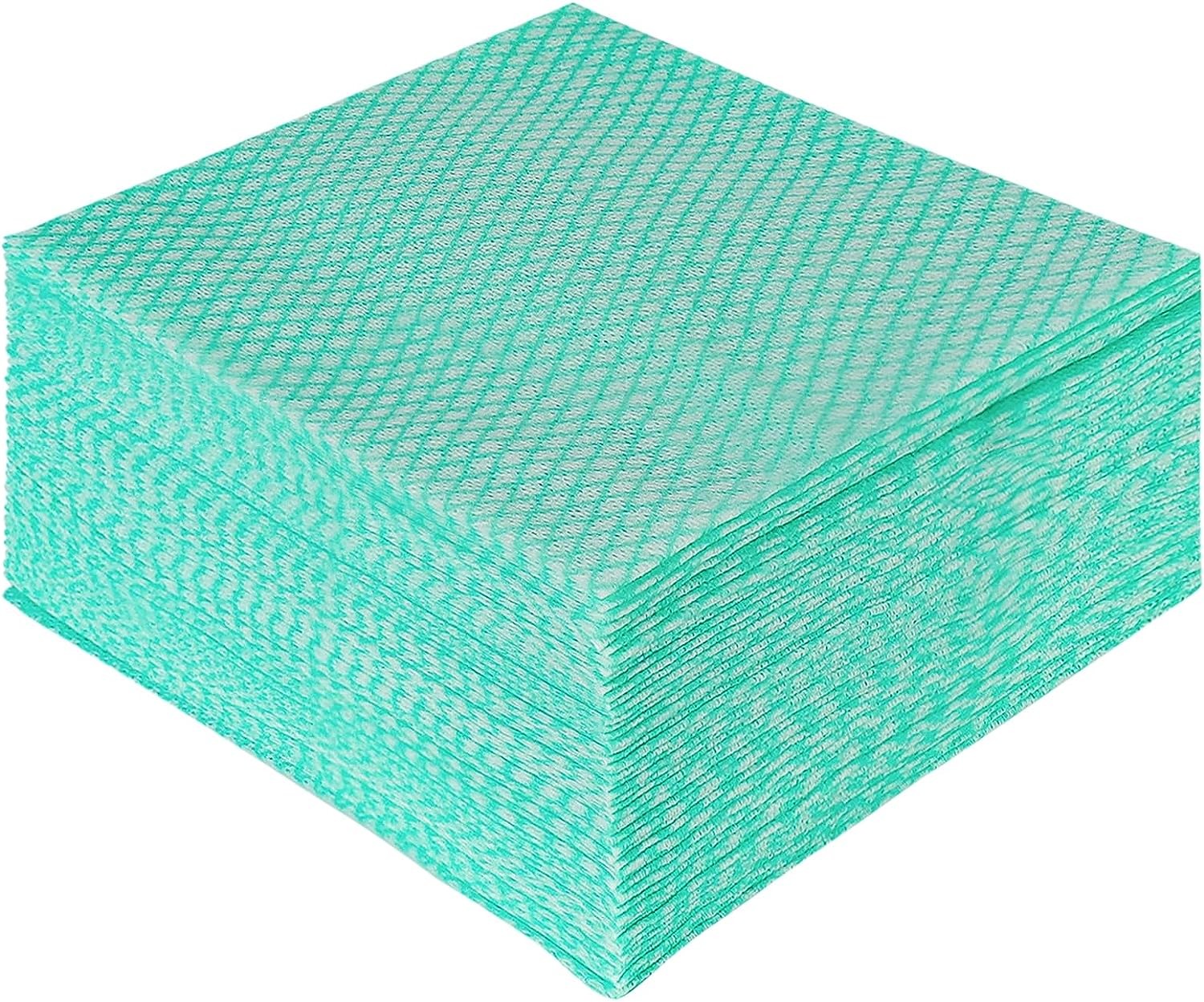ISO Reusable Non Woven Cloths Handy Wipes Dish Towels Diamond Pattern