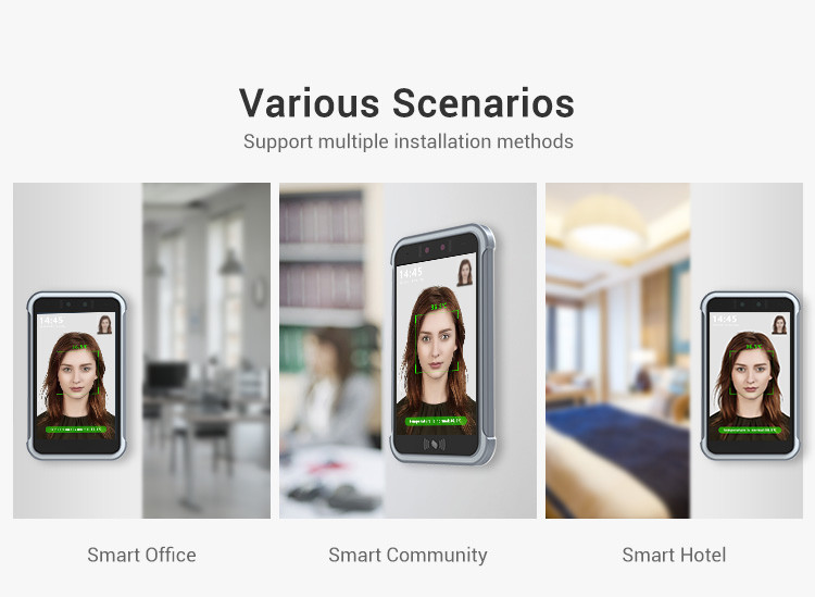 CE FCC Facial Recognition Access Control System 8.0 Inch Screen For Hotel / Office