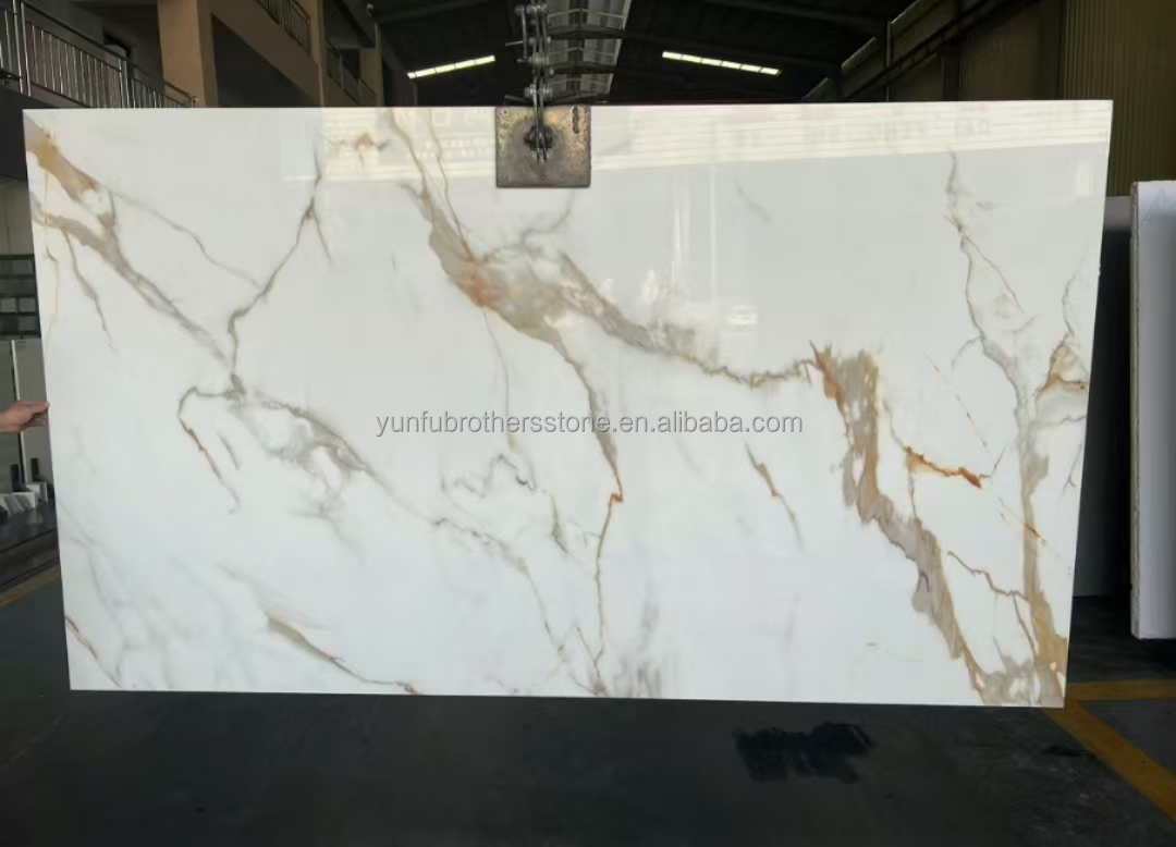 Big Slab White Nano Marble Stone The Optimal Selection for Modern Design Countertop