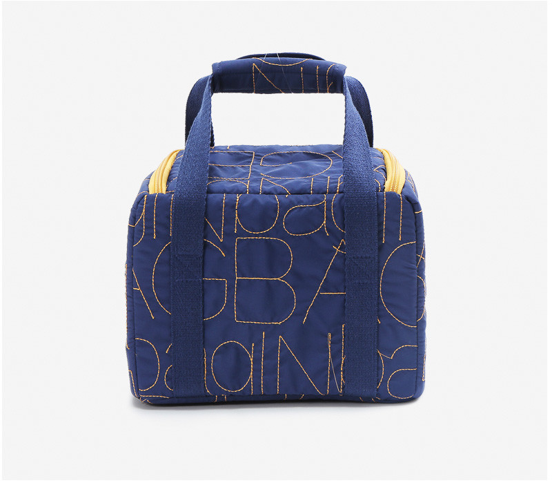 Zipper Fashion Eco Canvas Insulated Lunch Cooler Bags