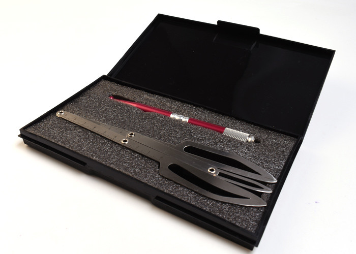Microblading Manual Pen with Golden Ratio Eyebrow SS Stencil Ruler