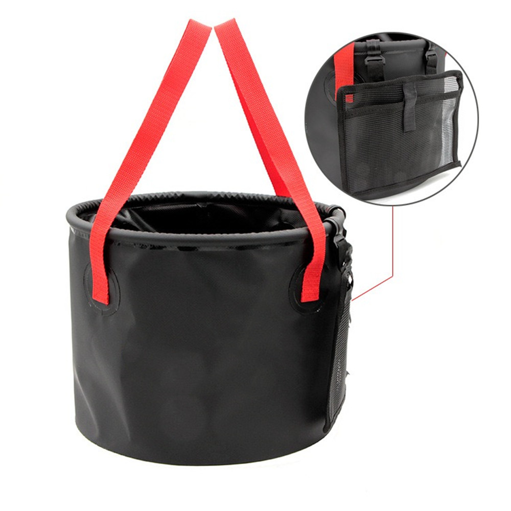 500d PVC Coated Fabric 20L Outdoor Camping Fishing Folding Bucket Car Cleaning Bucket