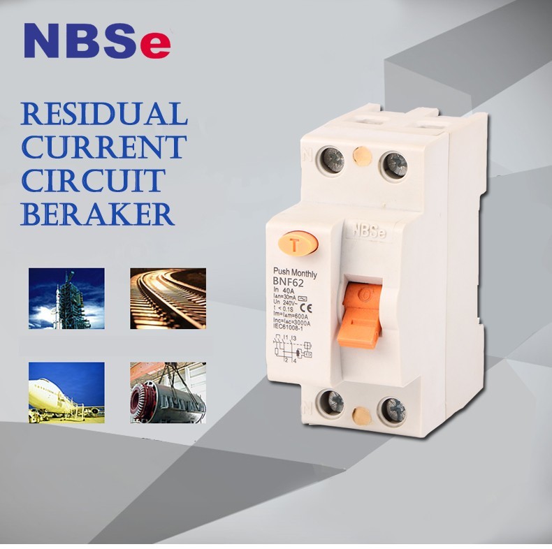 BFL62 Series Double Pole Circuit Breaker , MCB RCD Circuit Breaker Lightweight