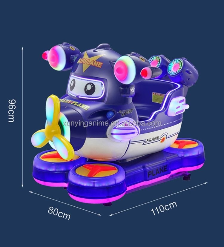 US Plug Design Crazy Plane Rocking Machine for Kids Age 6 Years in Indoor Amusement