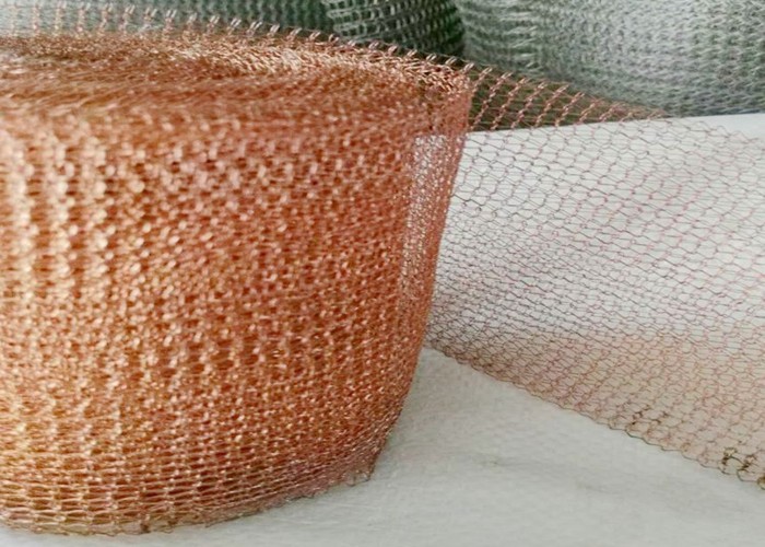 Copper Knitted Wire Mesh 0.018-2.03mm Wire Diameter Non Flammable