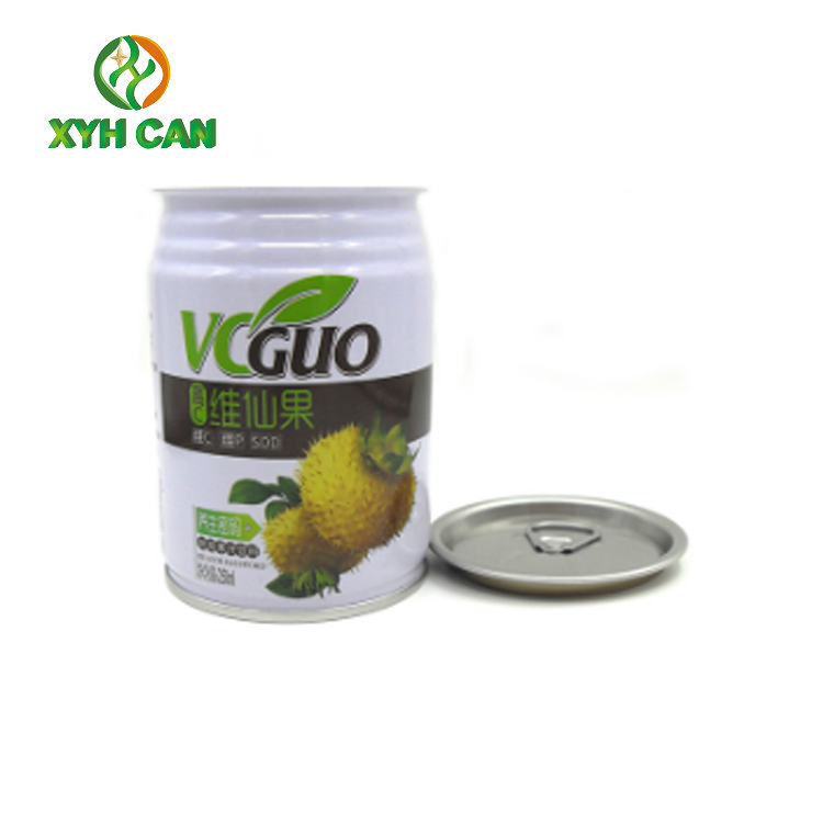Beverage Tin Cans Printed Empty Food Grade Tin Cans With Pull Ring Drink And Juice Packaging