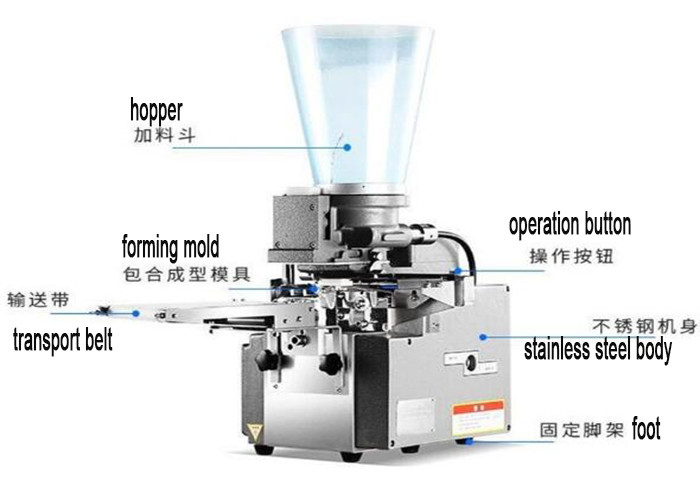 Japan small table dumplings maker machine semi-auto gyoza making machine