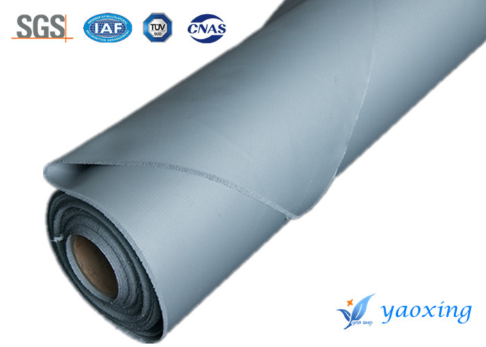 Double Sides Silicone Rubber Coated Fiberglass Fabric With Grey Color