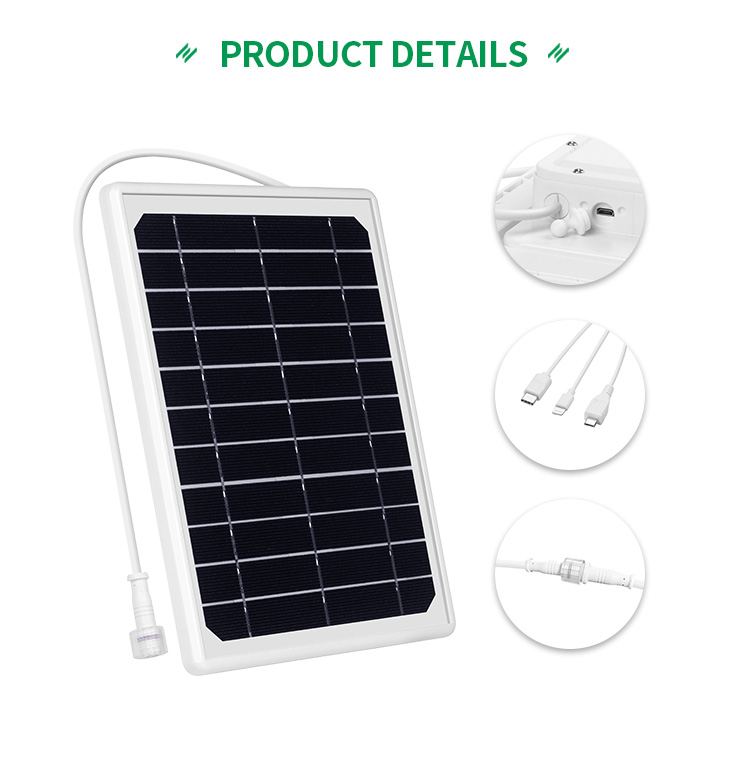 8W Waterproof Solar Powered Panel IP66 3 IN 1 Type Mini For Camping