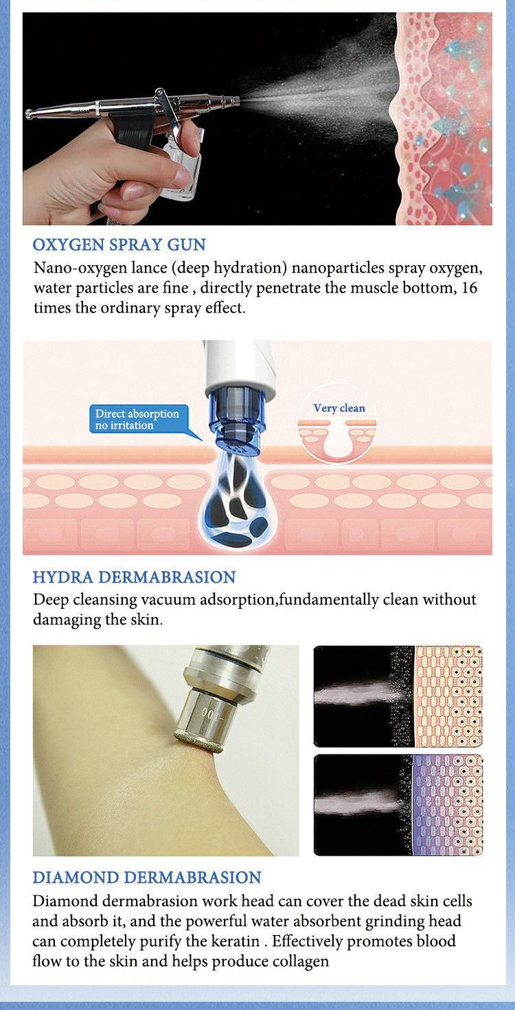 Face Lifting 12 In 1 Hydrafacial Microdermabrasion Machine Aqua Peel Exfoliator
