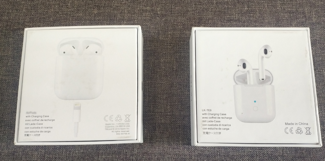 Original Size BLE Earbuds Earphones For Iphone With Charging Case TWS Airpods Touch