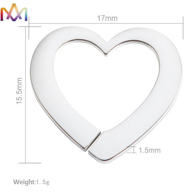 Hollow Custom Engraved Heart Charm