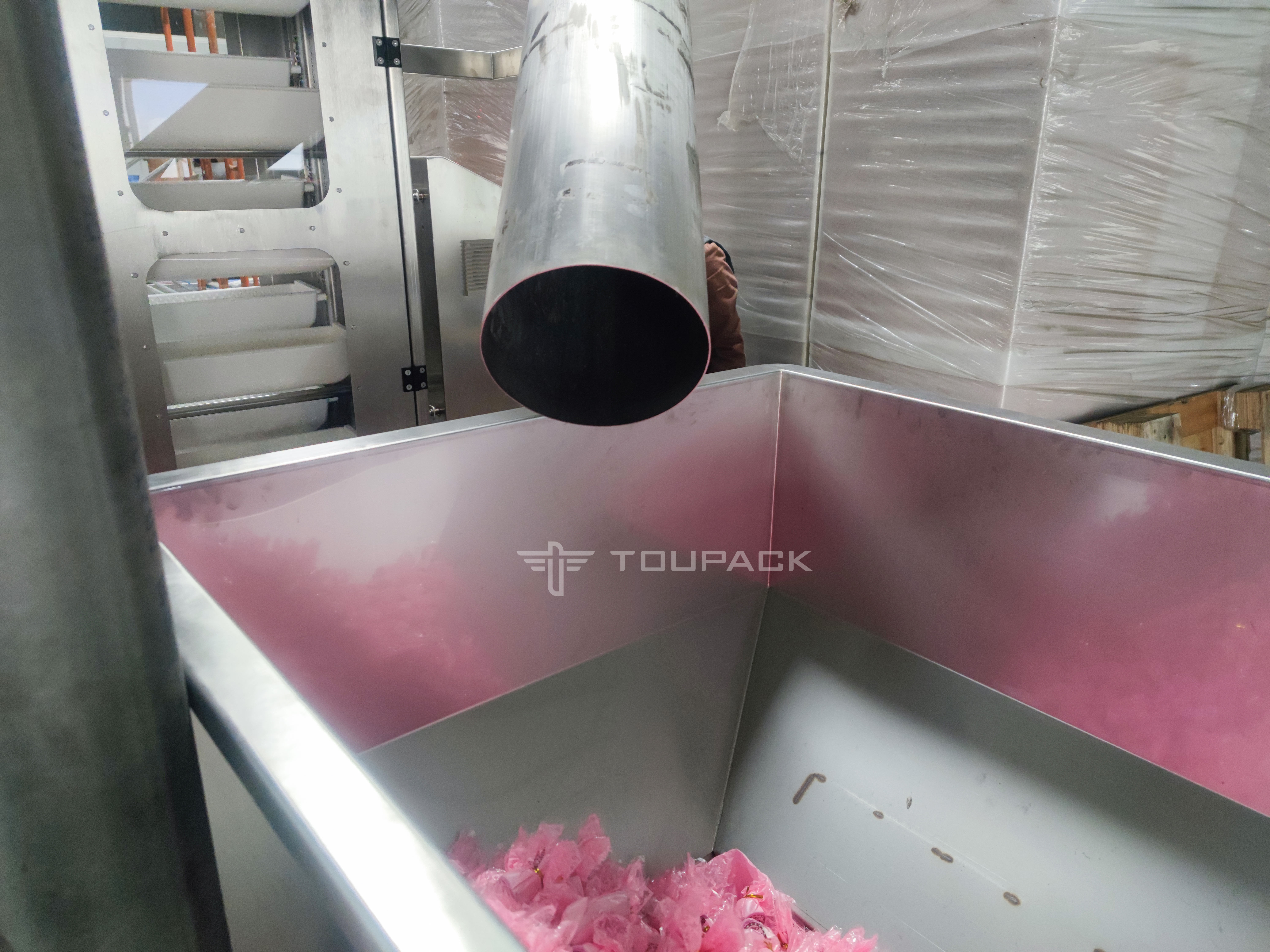 Candy Snack Peanut Grain Tea Chain Bucket Elevator T / C / Z Type Double Outlet For Food Machine