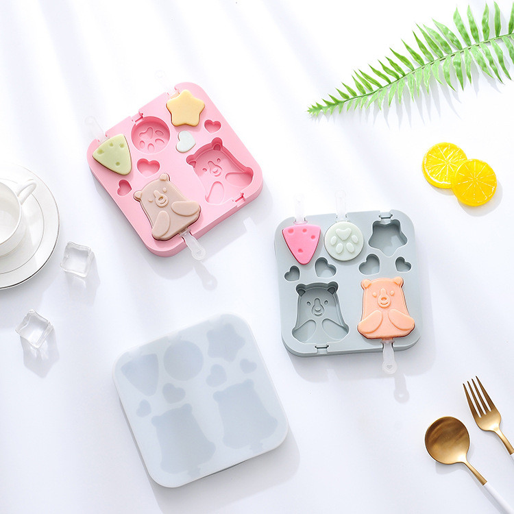 Silicone Popsicles Molds, Mini Popsicle Molds For Kids Baby Cute Shapes Silicone Popsicle Molds BPA Free Reusable Ice Cream Mold Popsicle Maker