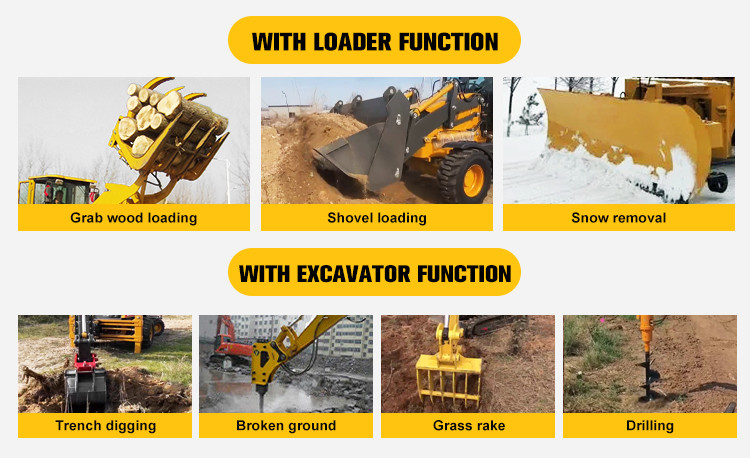 0.3m3 Bucket Excavator Backhoe Loader Equipment High Power