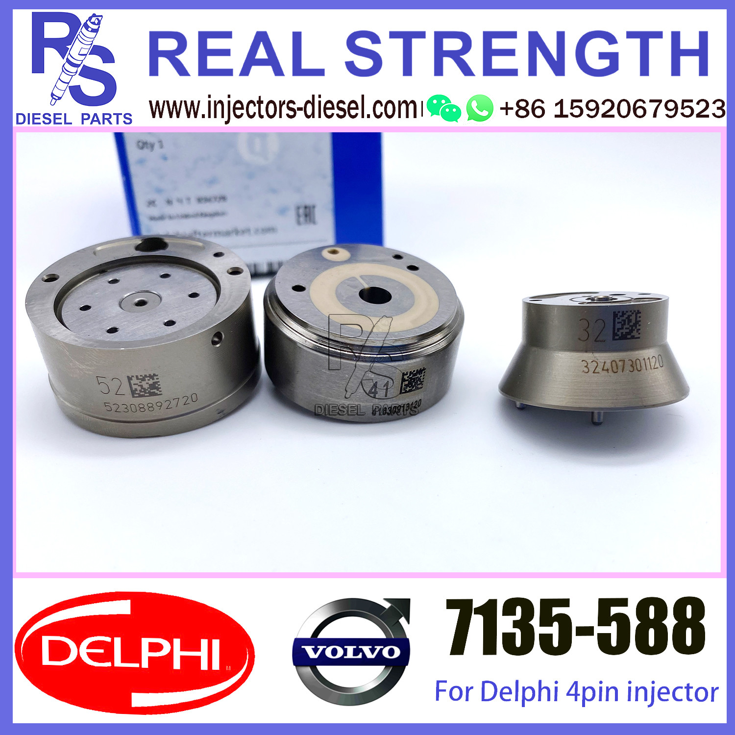 4 Pin Delphi Injector Solenoid Valve 7135588 7135-588 21340612