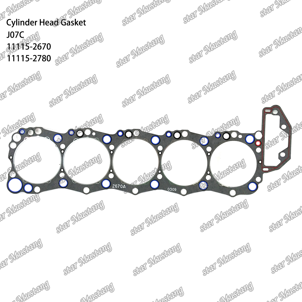 Cylinder Gasket J07C 11115-2670 11115-2780 For HINO Engine Spare Parts